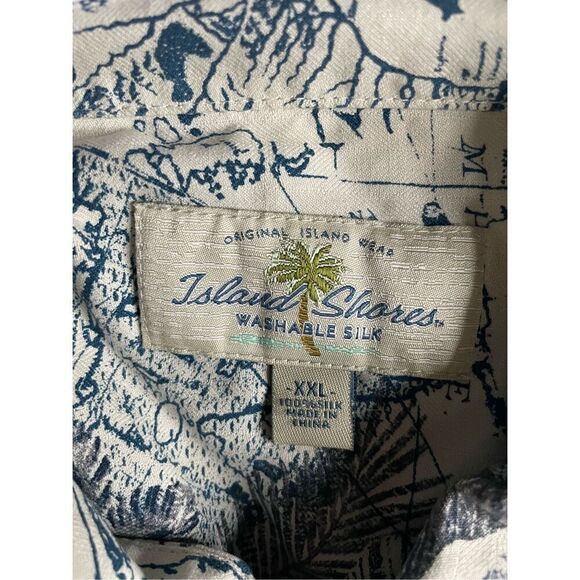 Island Shores Mens Silk Short Sleeve Hawaiian Shirt Size XXL - Picture 4 of 7